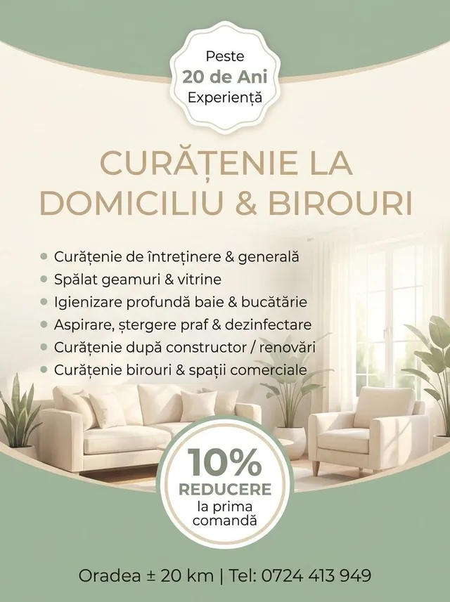 Curățenie la Domiciliu & Birouri Oradea — Imagine 2