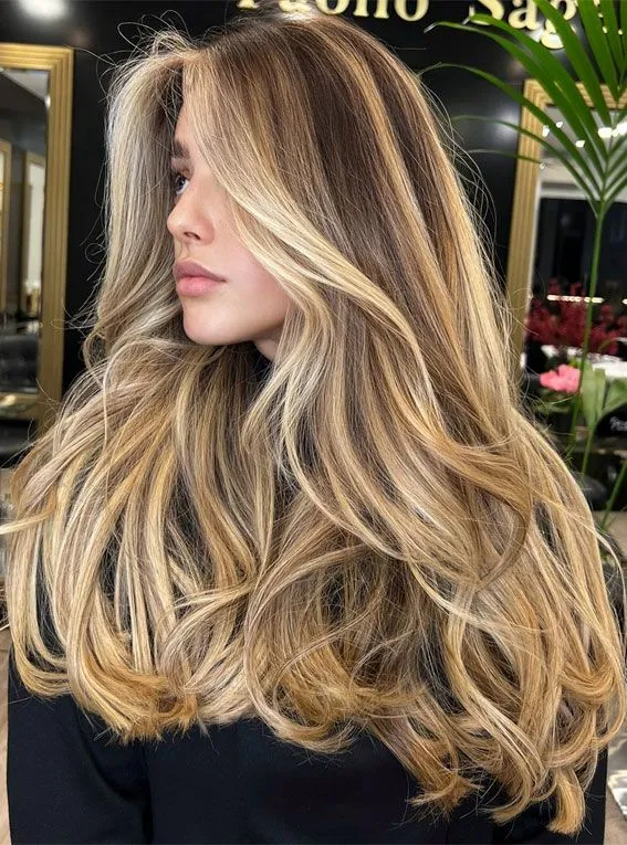 Balayage blond profesional