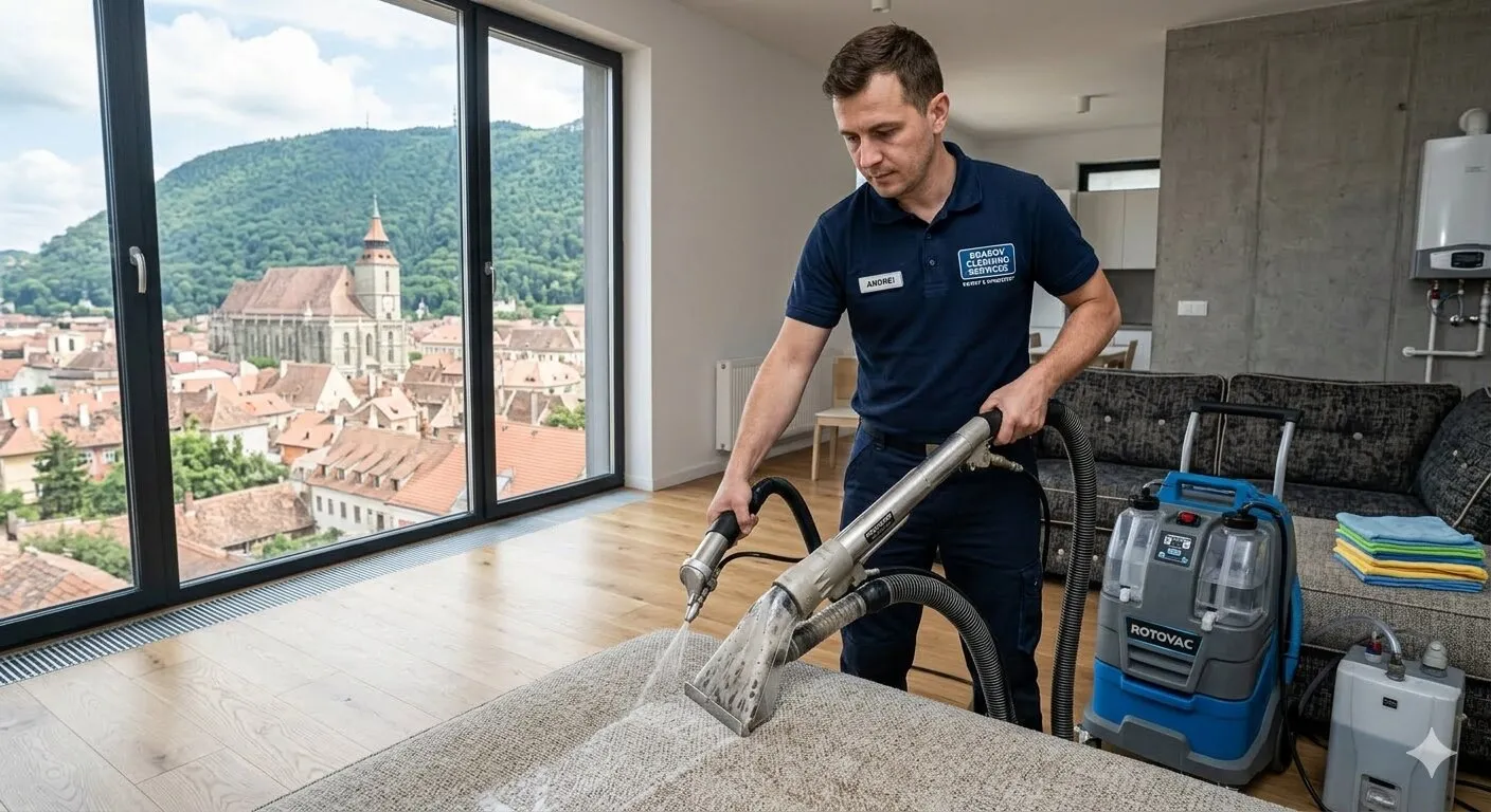 Rezultat curățare profesională canapea Brașov