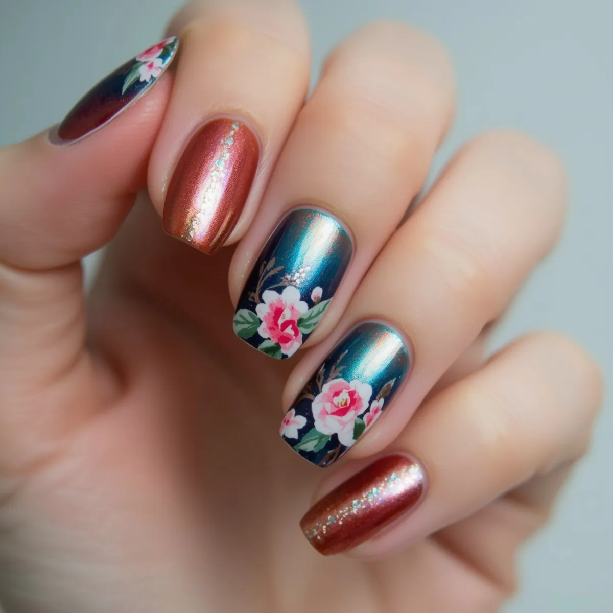 Manichiură french elegantă decorată cu strasuri pentru evenimente speciale